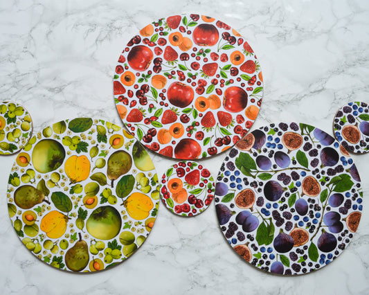 Fruit placemat & coaster set