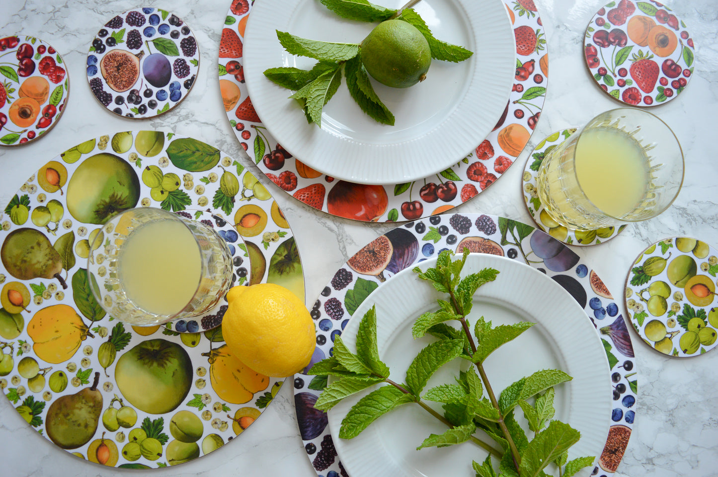 Colourful fruit tablescape