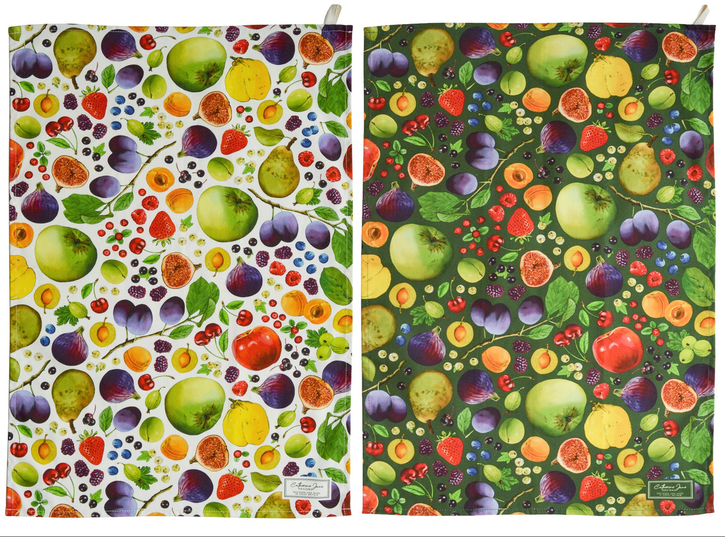 Fruit tea towel - Green