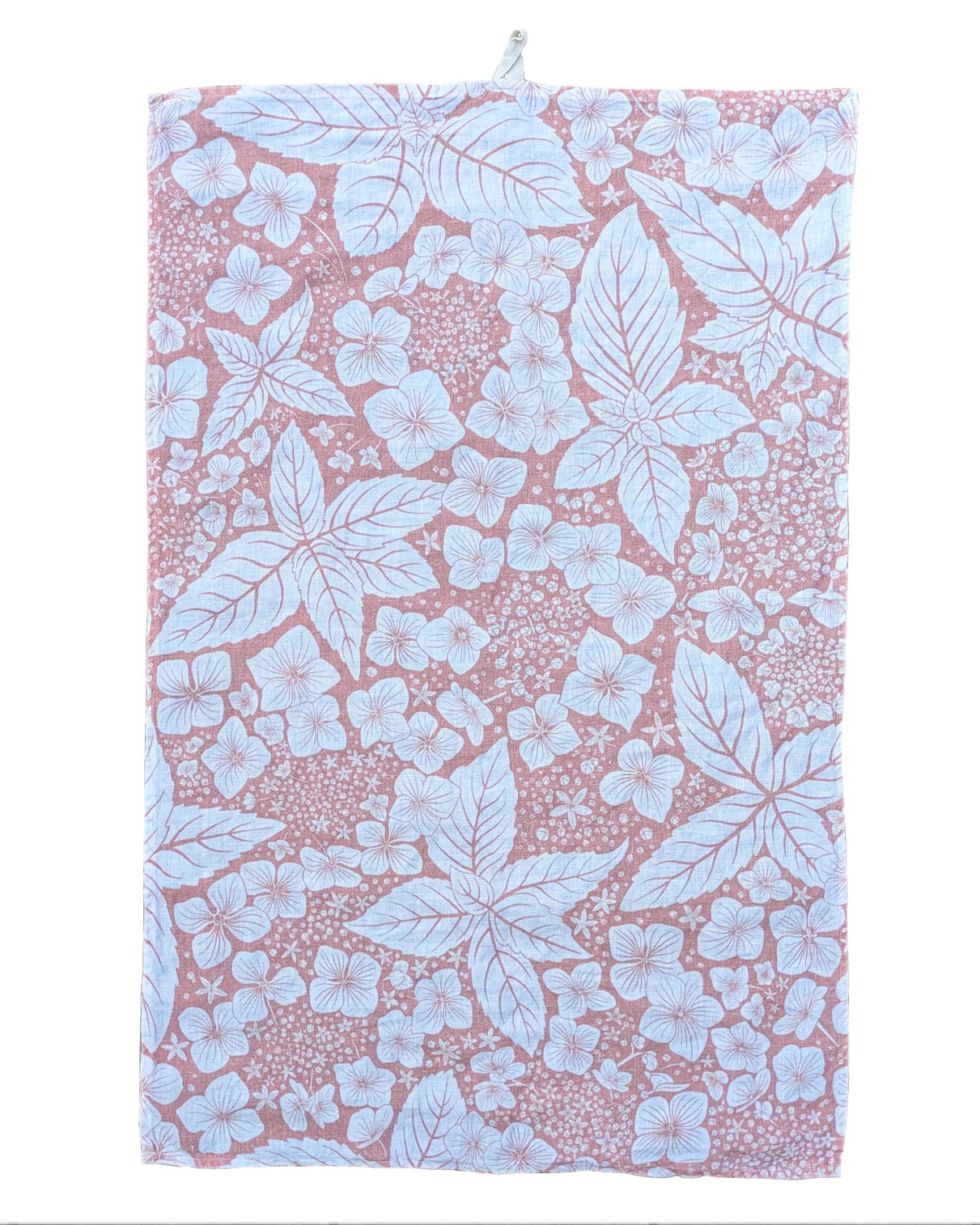 Hydrangea tea towel cutout image flat