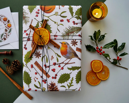 Warming Christmas present and card scene