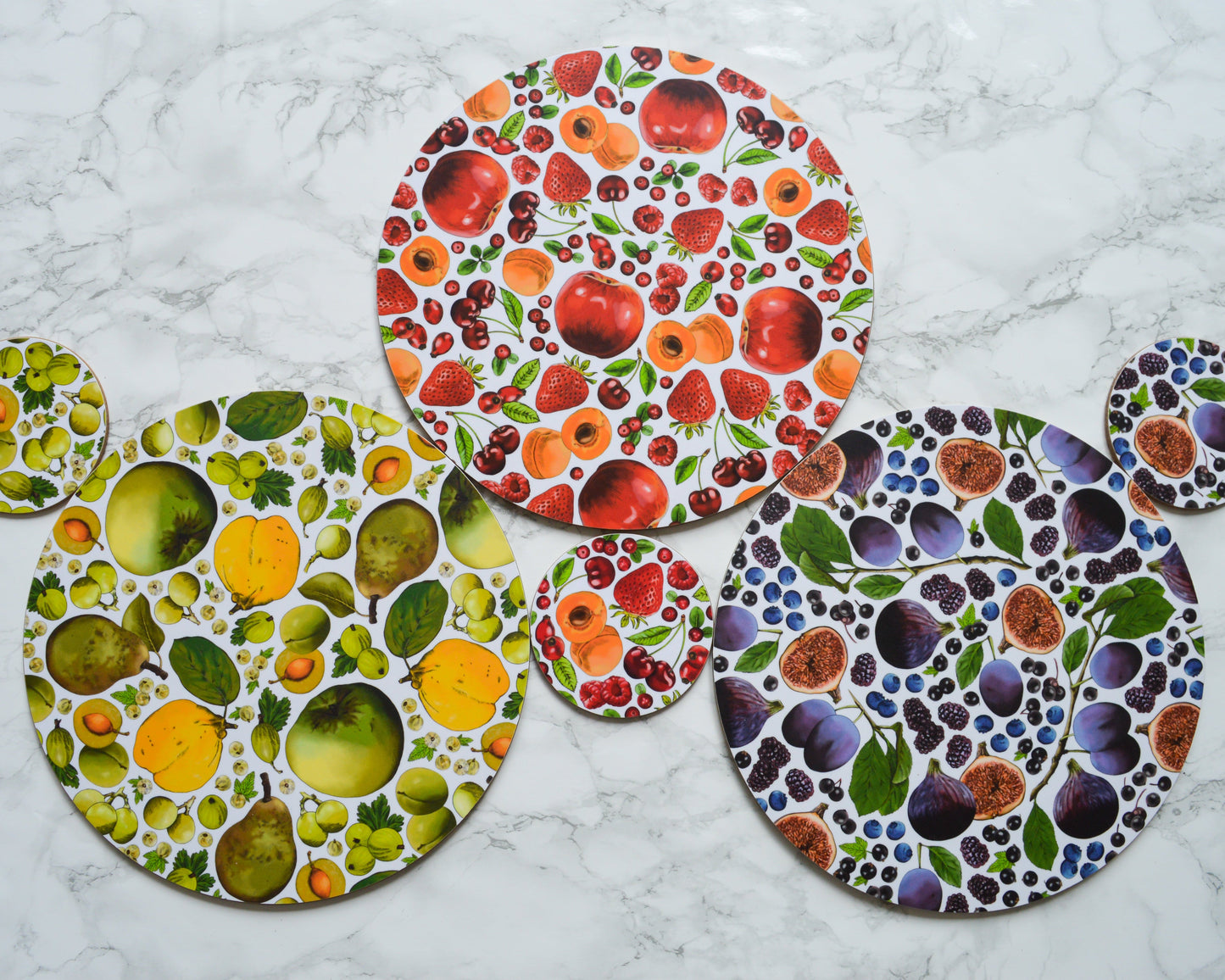 Fruit placemat & coaster set