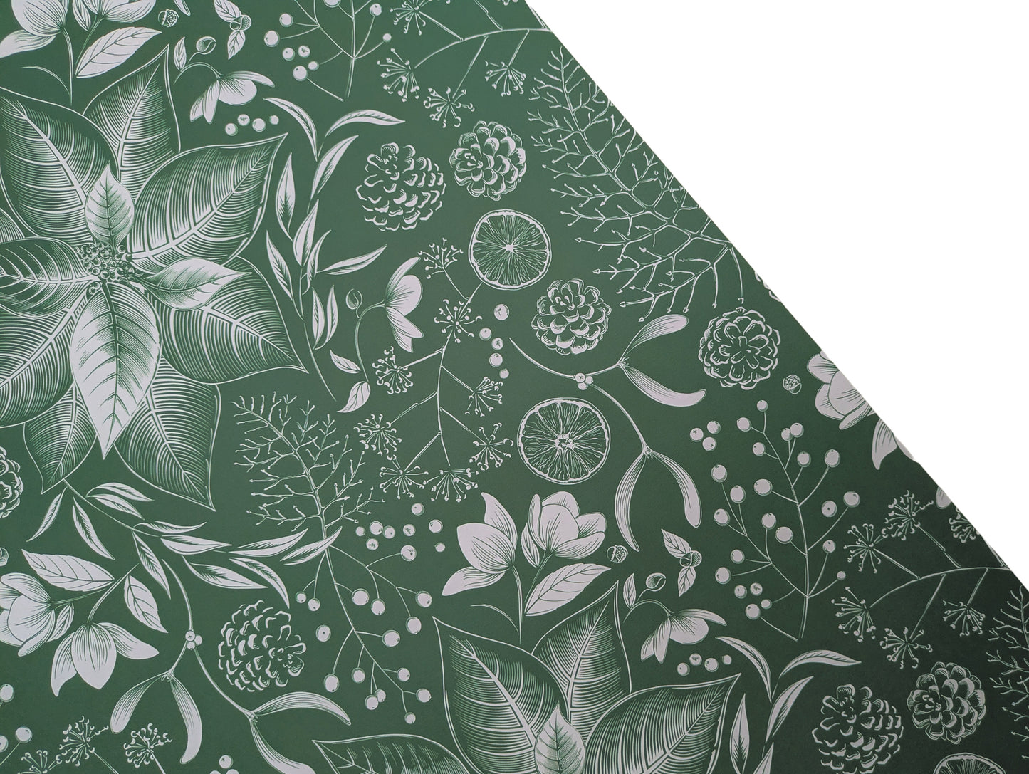Christmas foliage gift wrap