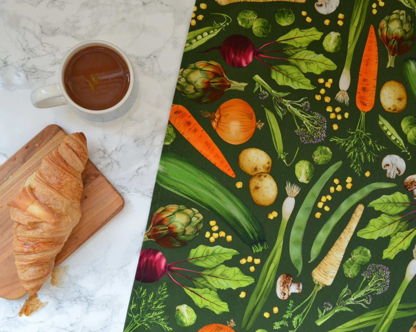 Vegetable tea towel - Green