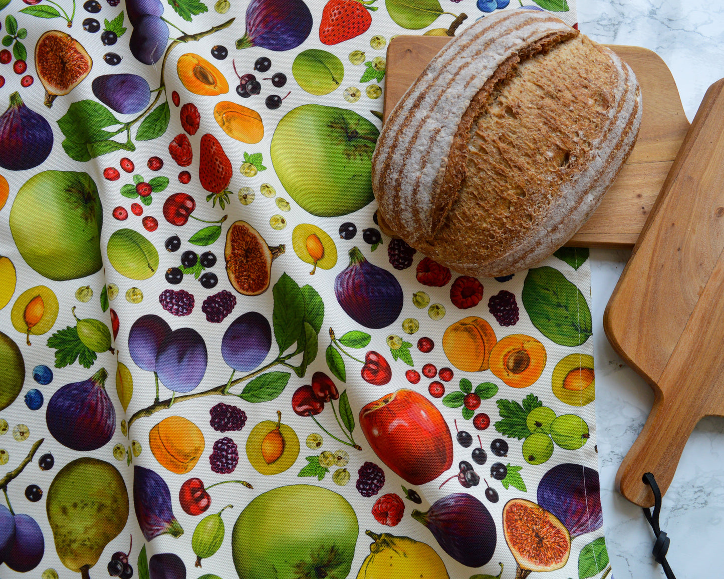 Fruit tea towel - Natural