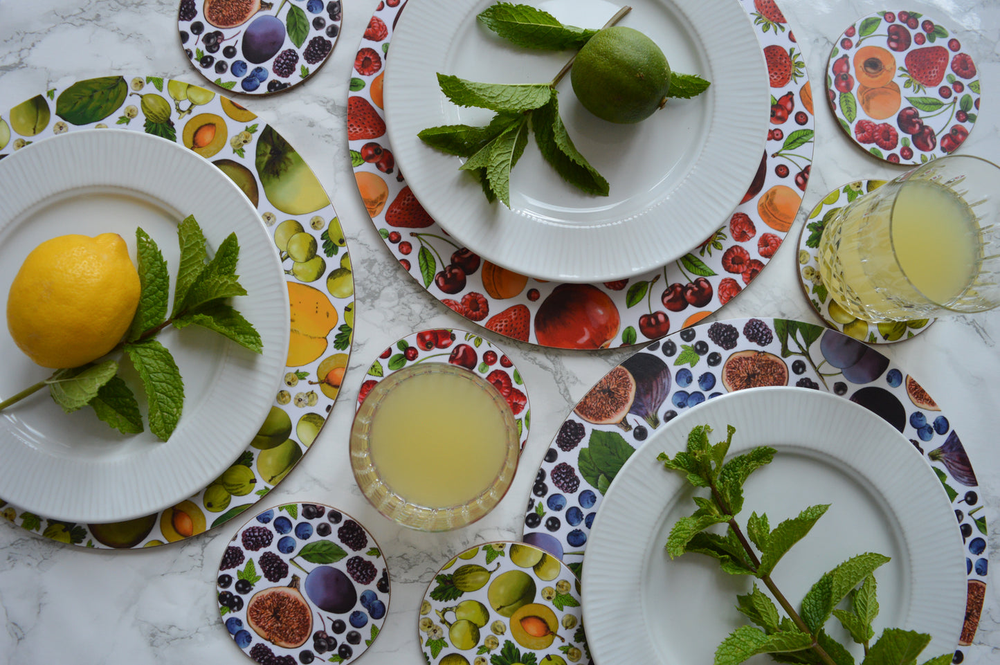 Colourful fruit tablescape