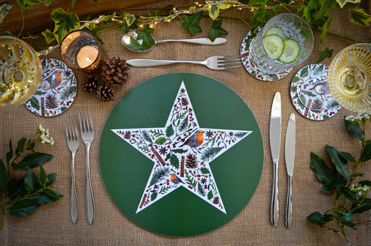 Christmas star nature inspired placemat