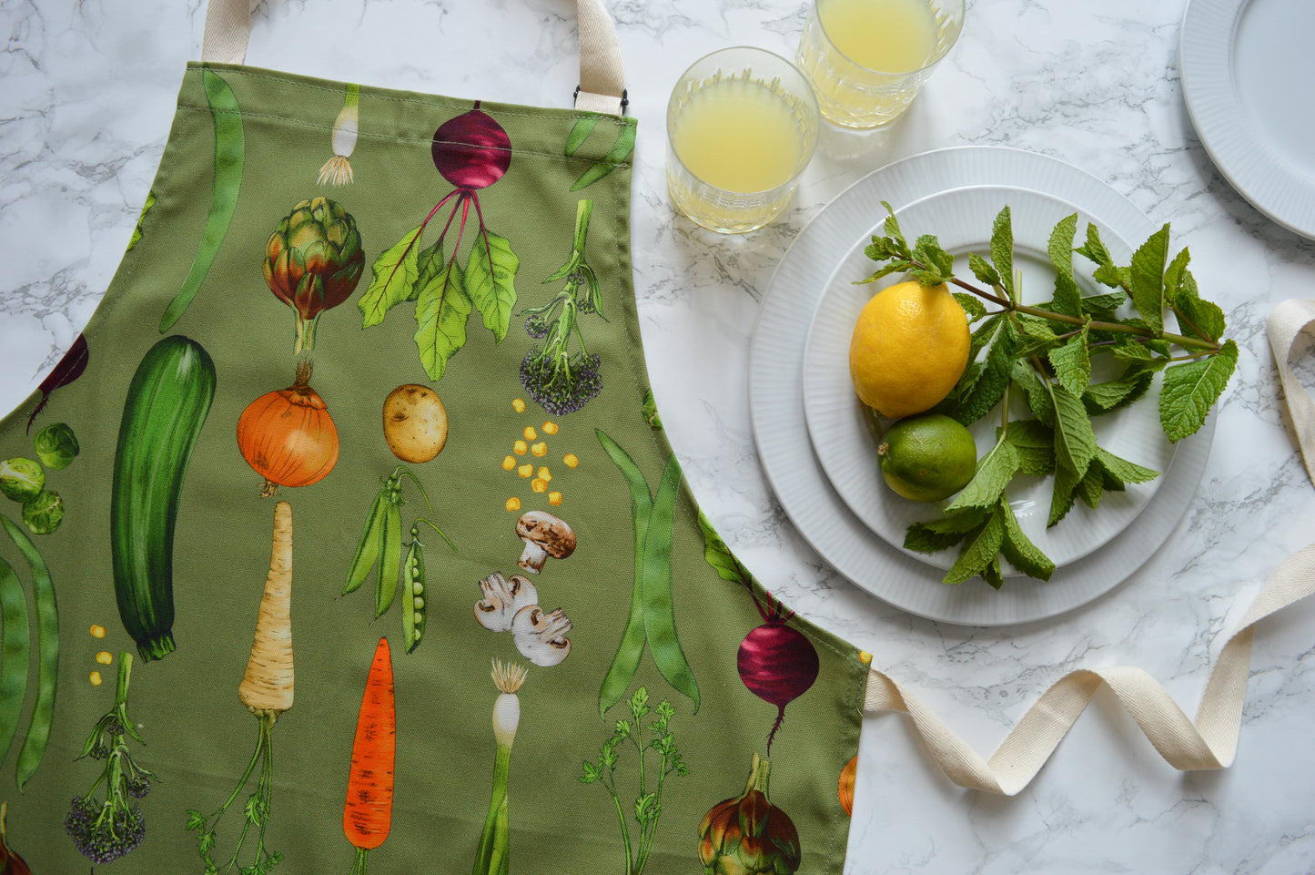 Vegetable rows apron