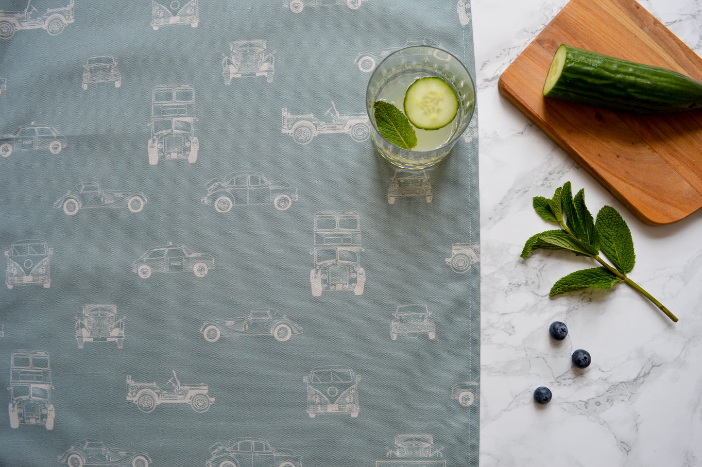 Classic vehicle tea towel